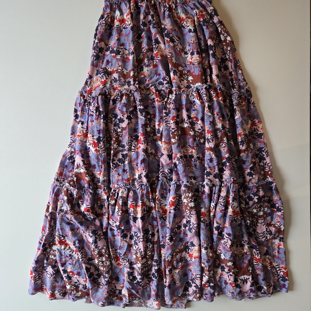 Anthropologie Abel the Label Lilac Smocked Ruffle Maxi Dress - Picture 6 of 8